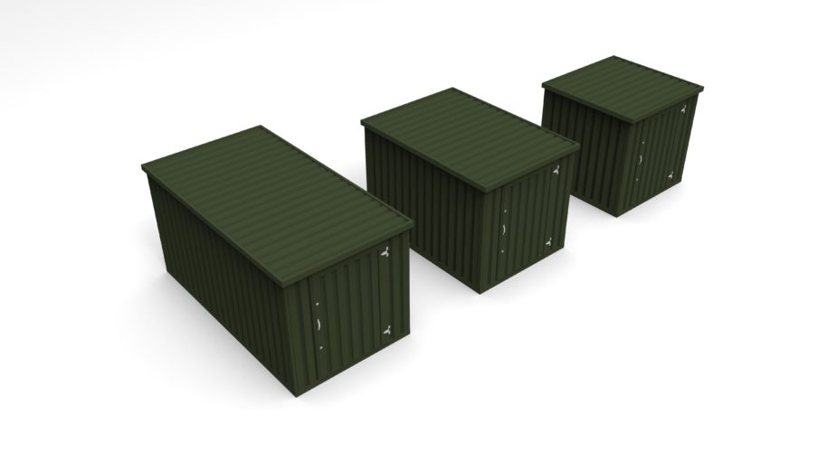  Flat Pack Storage Containers - External view	