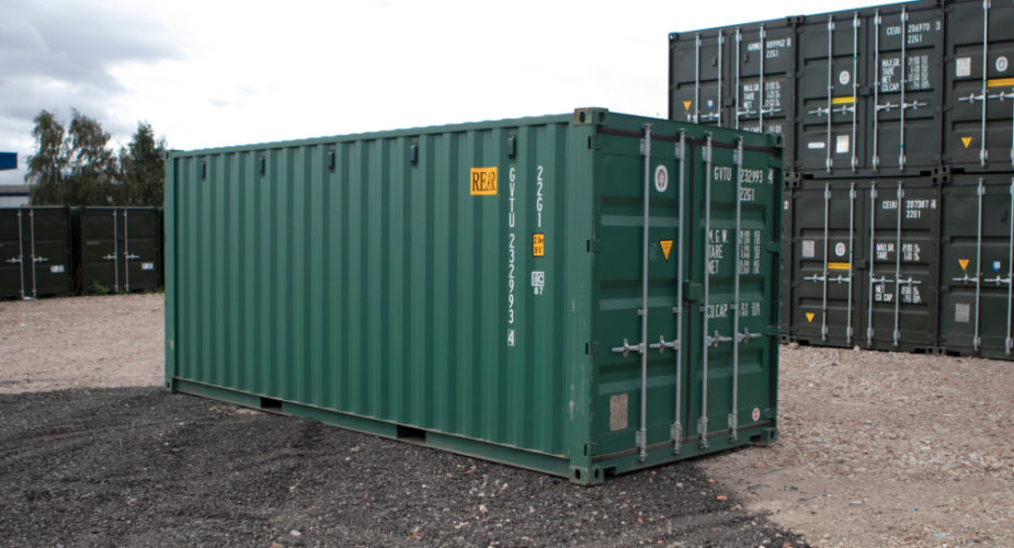  20ft New Tunnel Shipping Container - External view with doors closed	