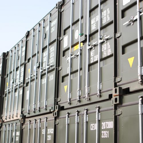 New 20ft Containers for sale - stacked ready for delivery