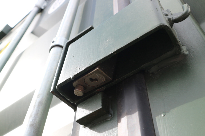 20ft container security - Slim line lockbox