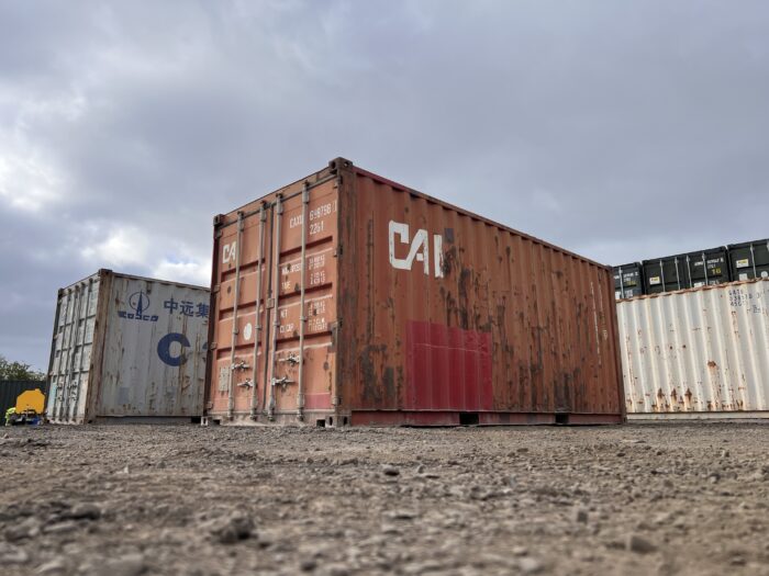 20ft used container in red at A66