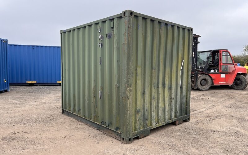  8ft container ex hire condition rear right – 1PC0991	