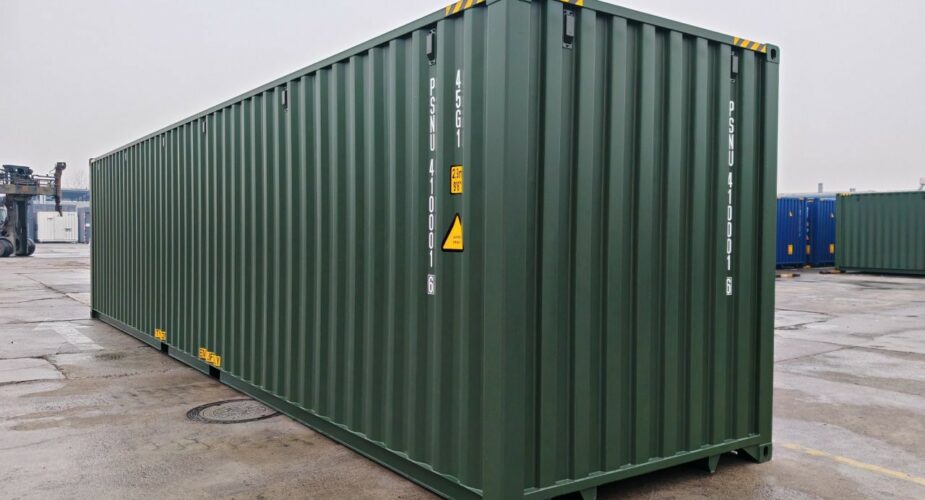  Side / Rear view of the 40' High Cube	