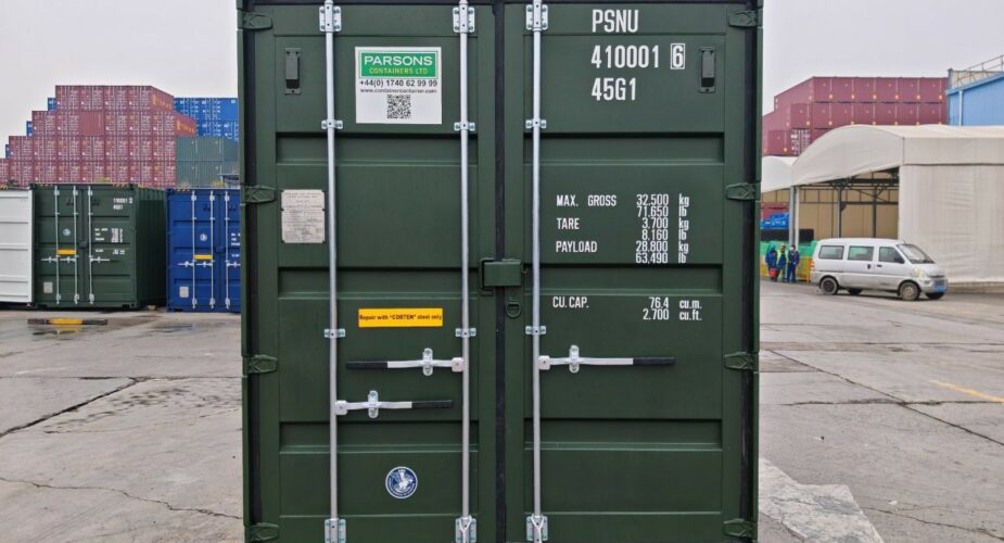  Front view of the 40' High Cube	